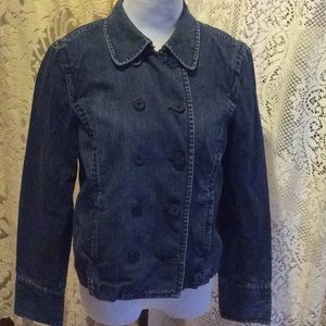 Dark denim, military jacket